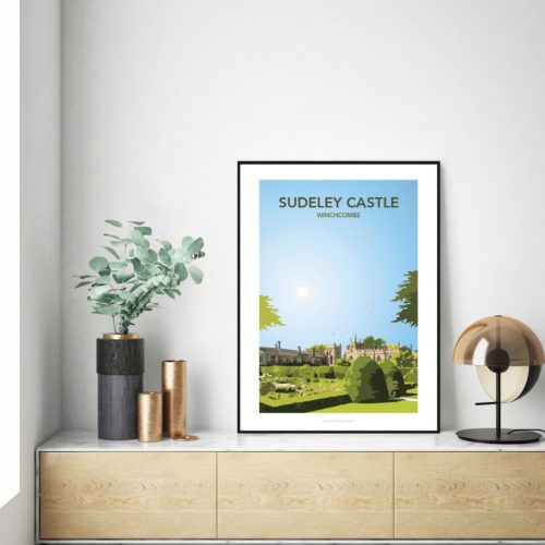 Sudeley Castle illustrated travel poster